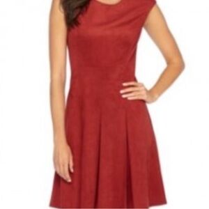 The Limited Red A-Line Sleeveless Cowl Neck Dress